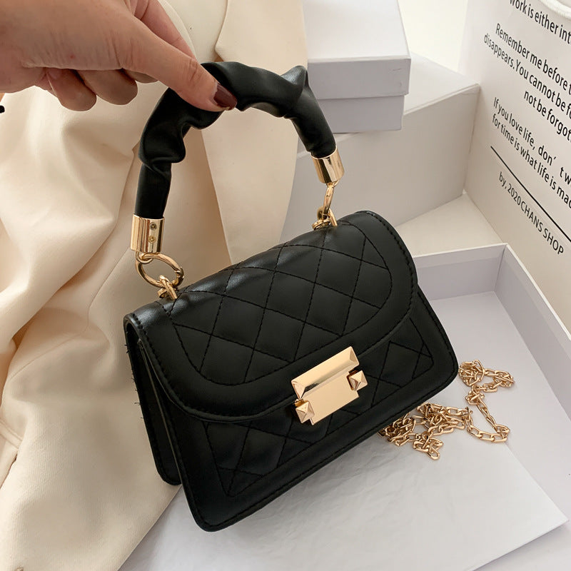 Women's Small Quilted Bag with Lock Closure