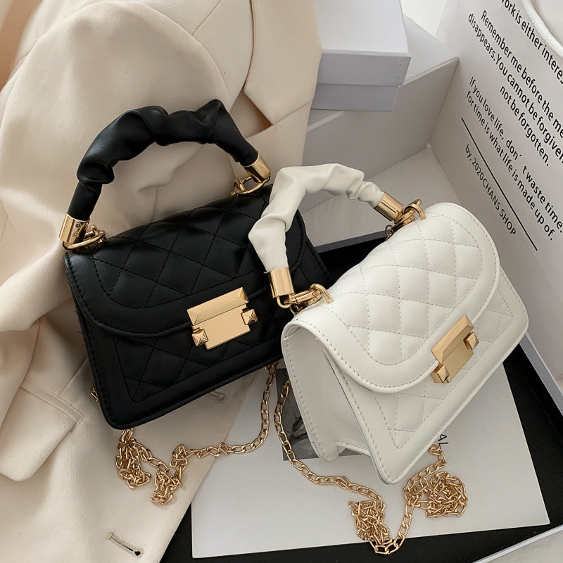 Women's Small Quilted Bag with Lock Closure