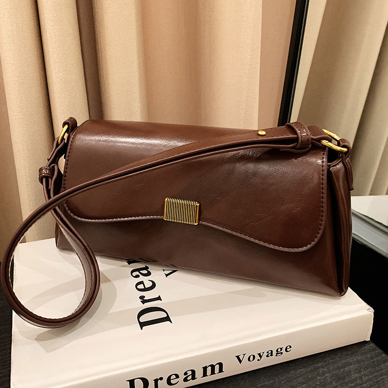 Women's PU Leather Crossbody Bag with Zipper Closure
