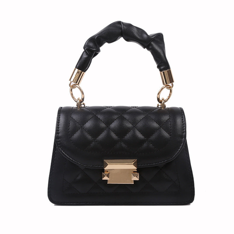 Women's Small Quilted Bag with Lock Closure