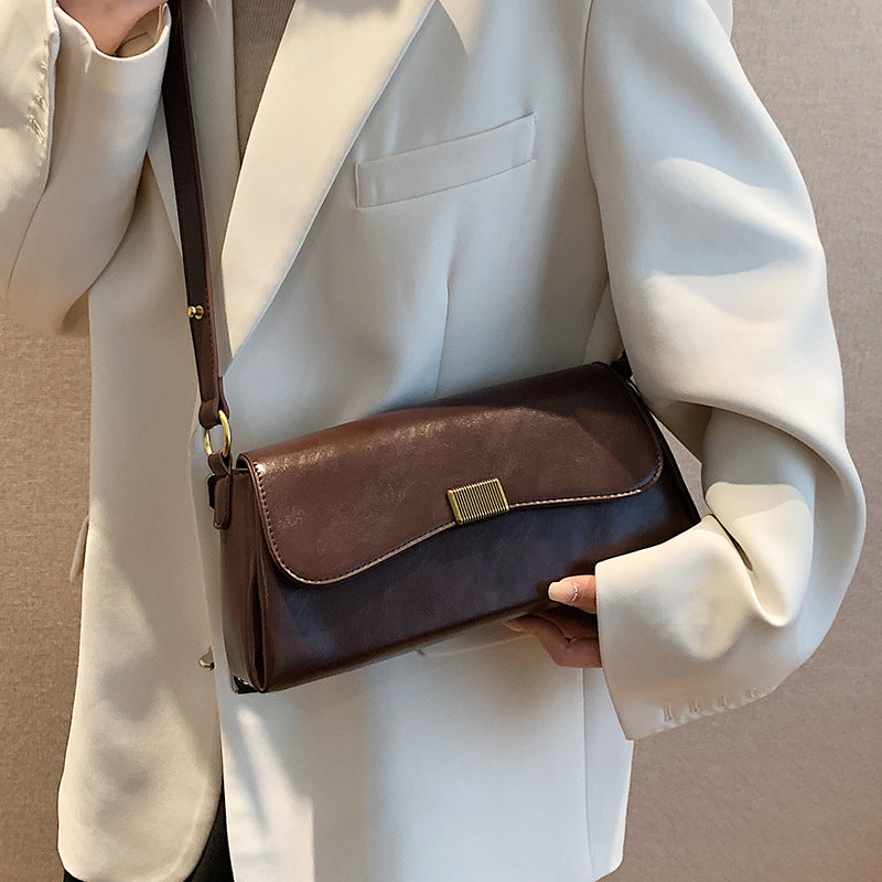 Women's PU Leather Crossbody Bag with Zipper Closure