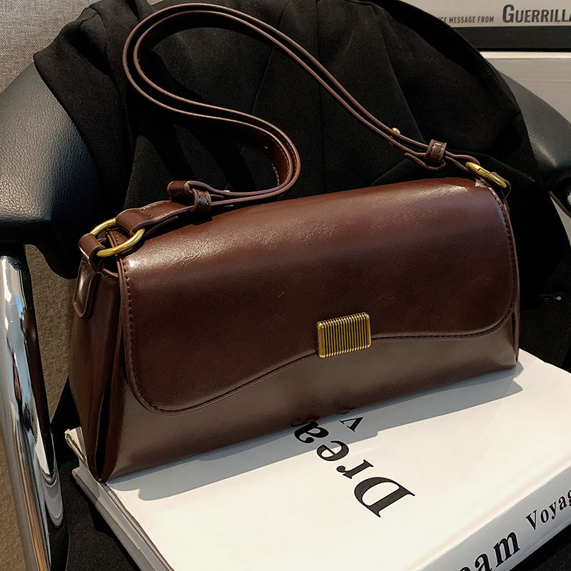 Women's PU Leather Crossbody Bag with Zipper Closure