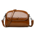 Women's Small Shell Crossbody Bag with Metal Detail and Zipper Closure